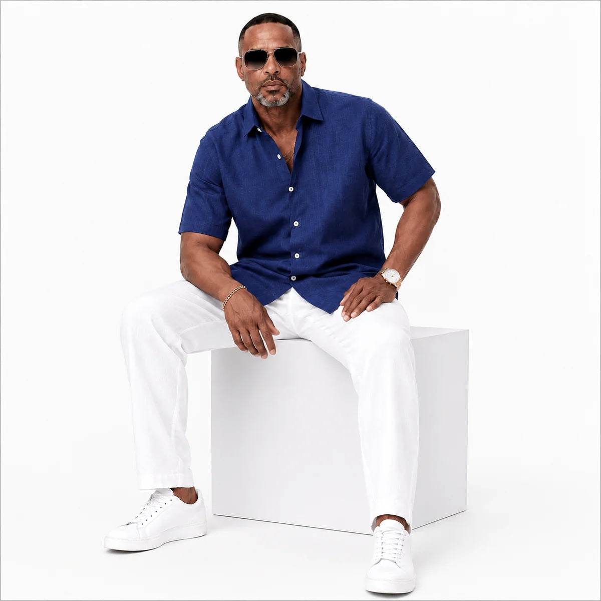 Inserch Premium Linen Shirt Ink 7172