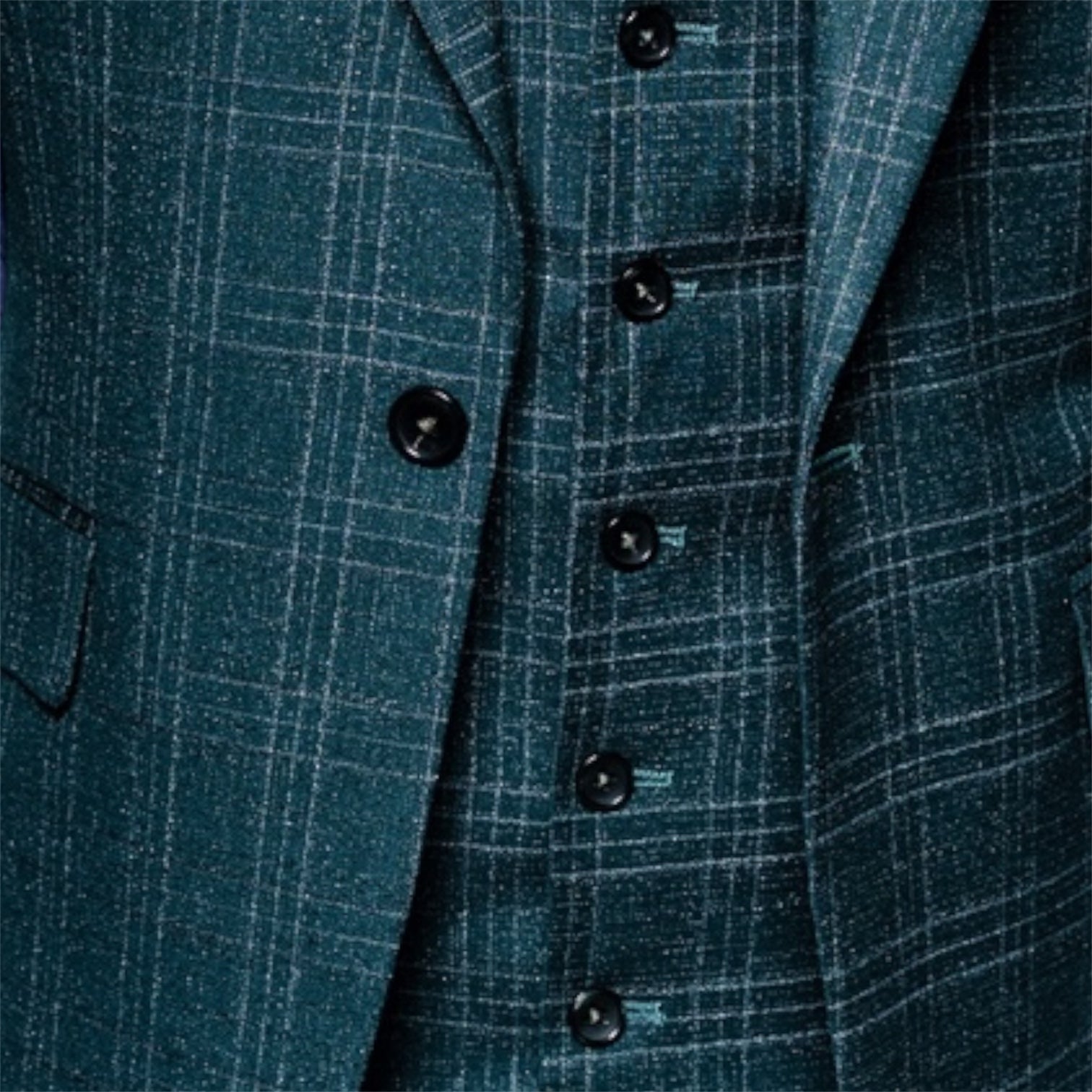 Rossi Man Modern Fit 3-Piece Vested Suit - Drk Teal 2018