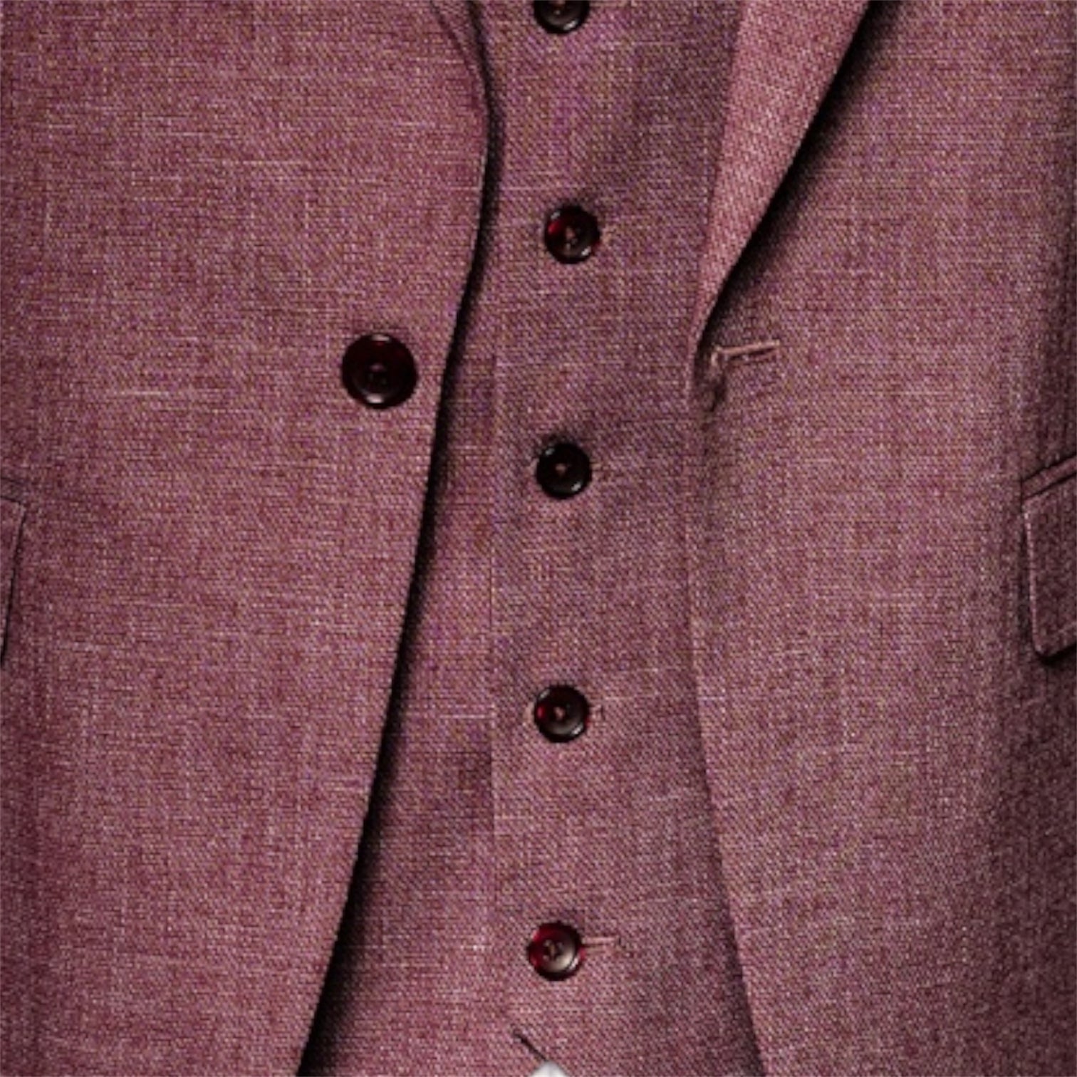 Rossi Man Modern Fit 3-Piece Vested Suit - Light Burgundy 2016