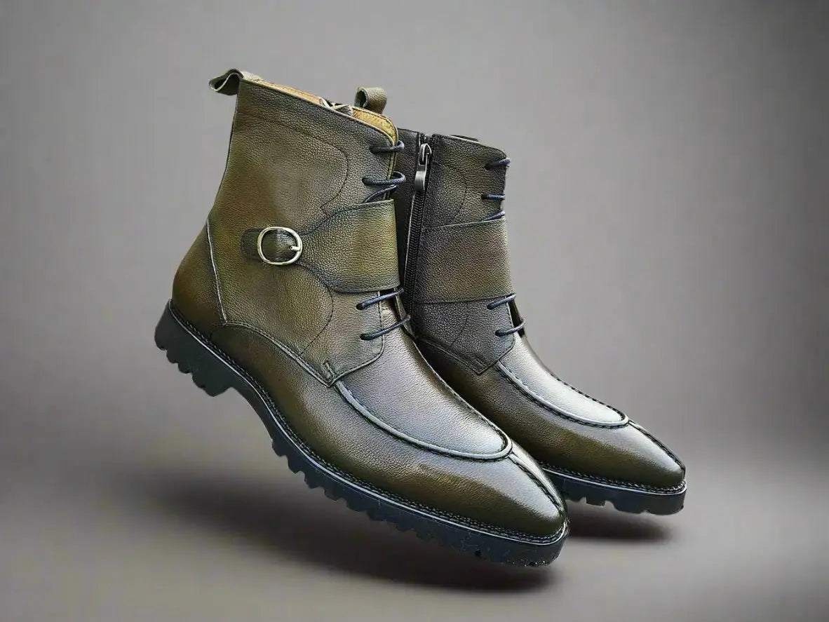 Rugged Split Toe Lace-up Boot