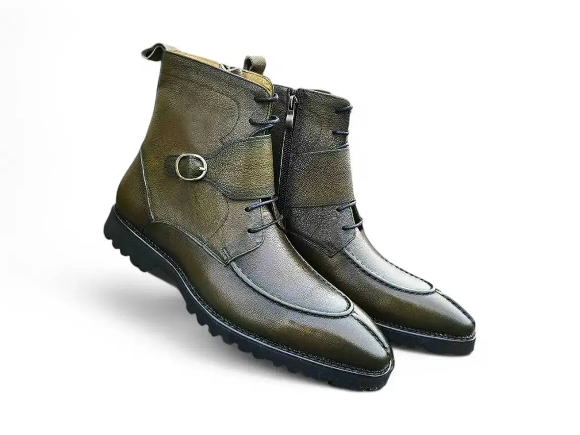 Rugged Split Toe Lace-up Boot