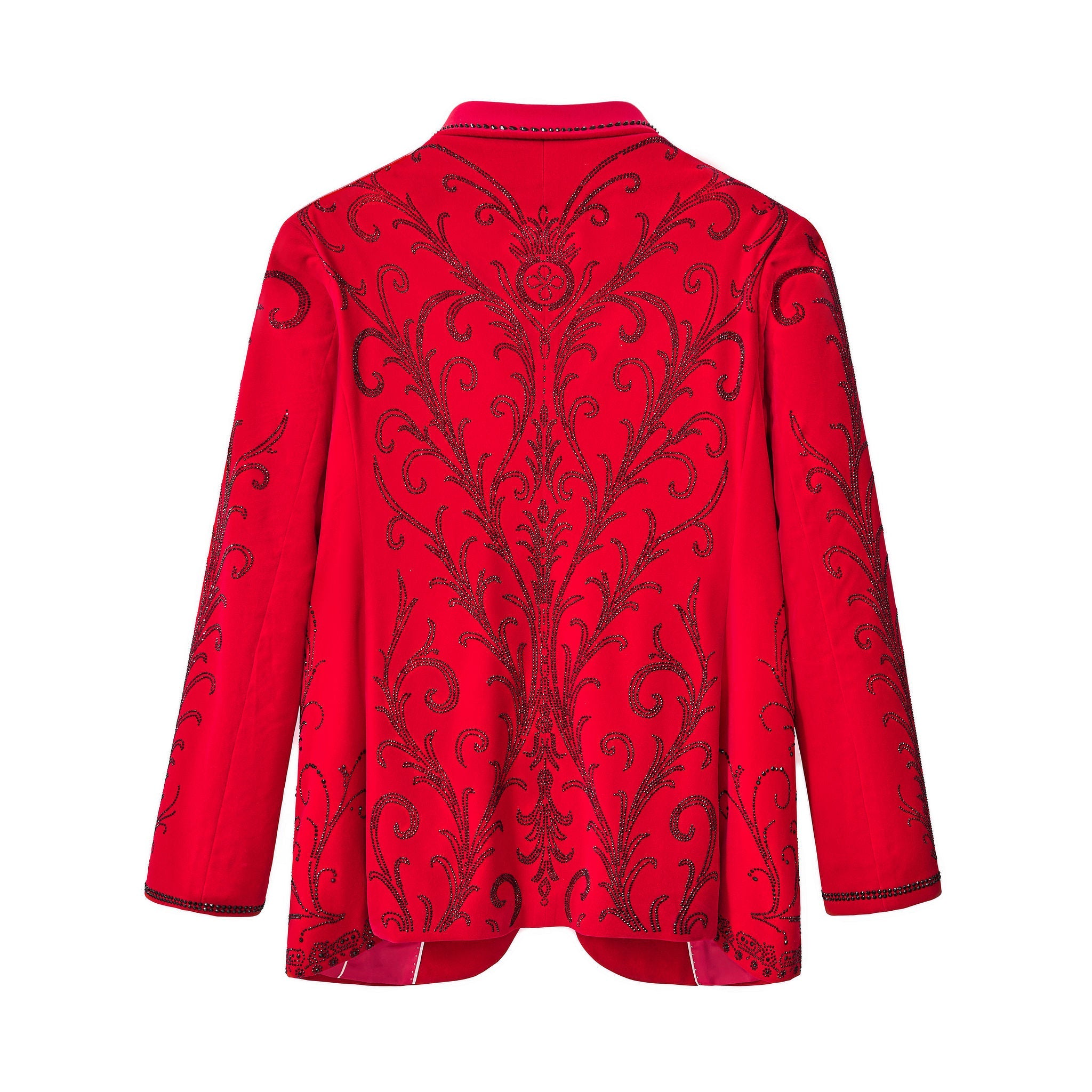 Valent Velvet Blazer RED