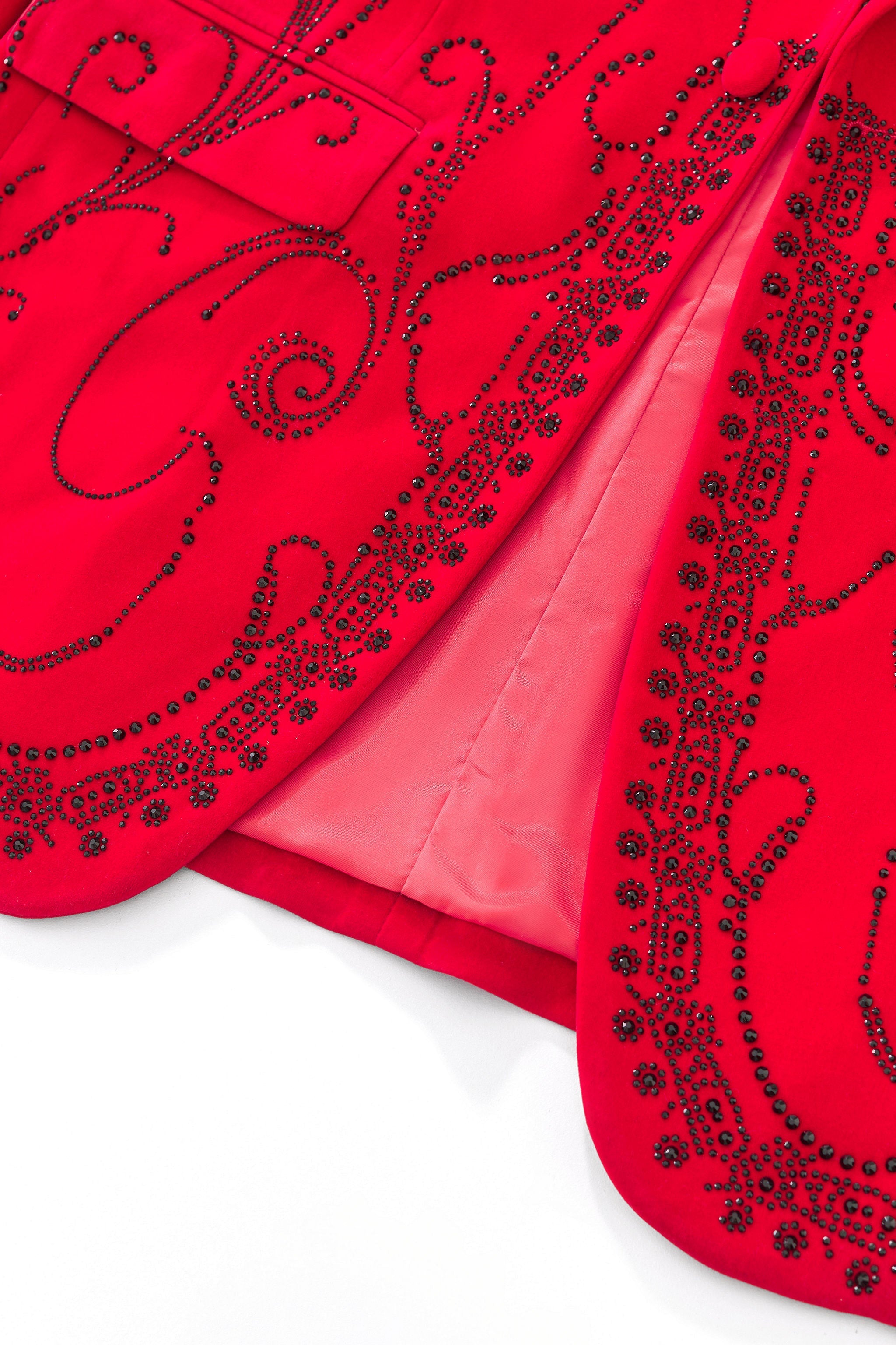 Valent Velvet Blazer RED