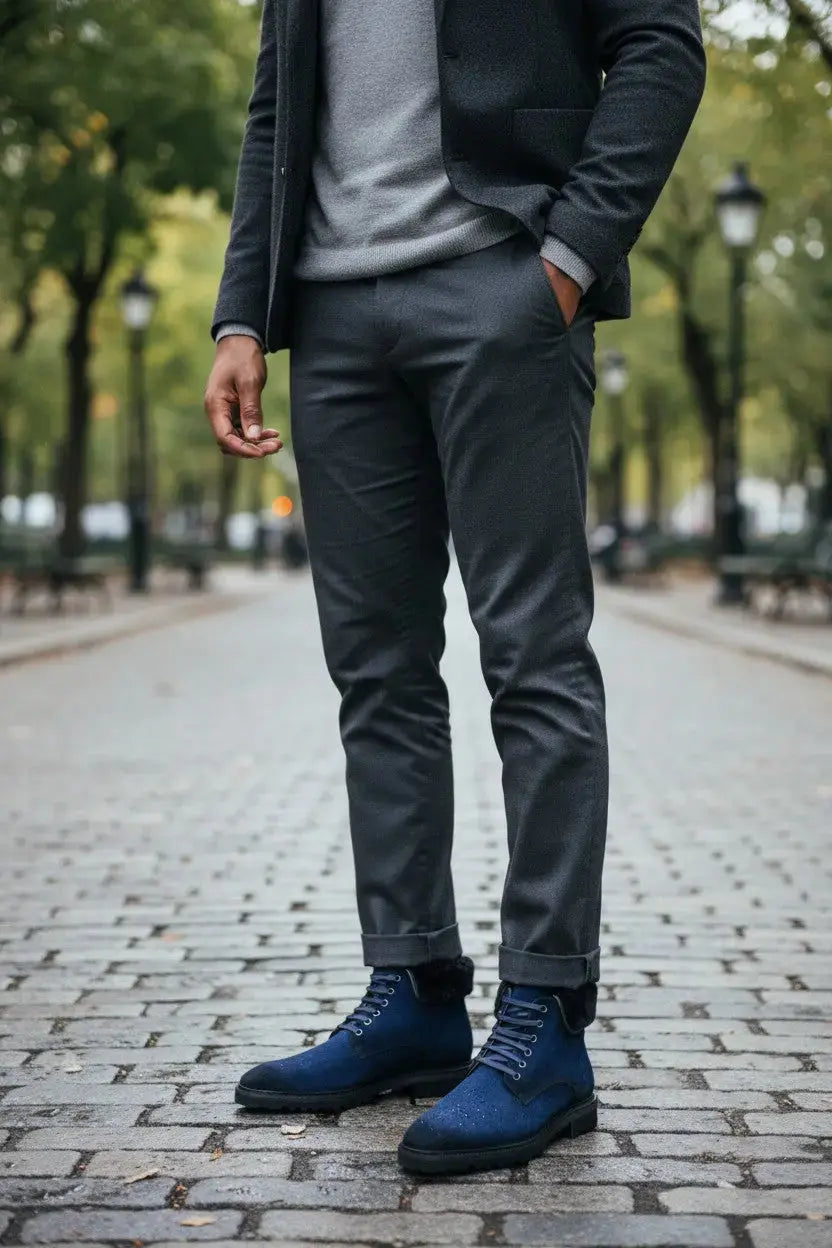 Suede Boot With Shearling