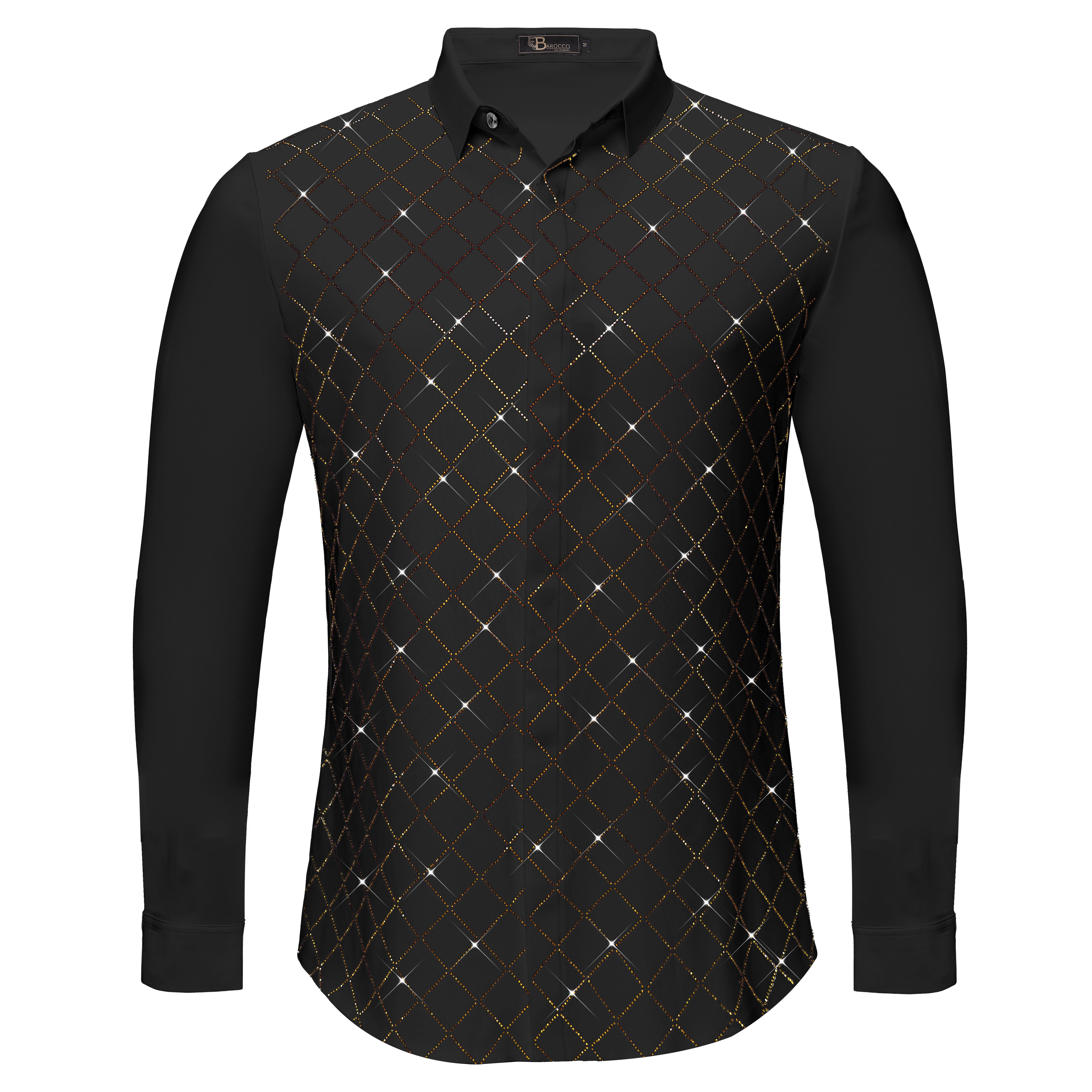 Electric Aura Button-Up Shirt BLACK/GOLD