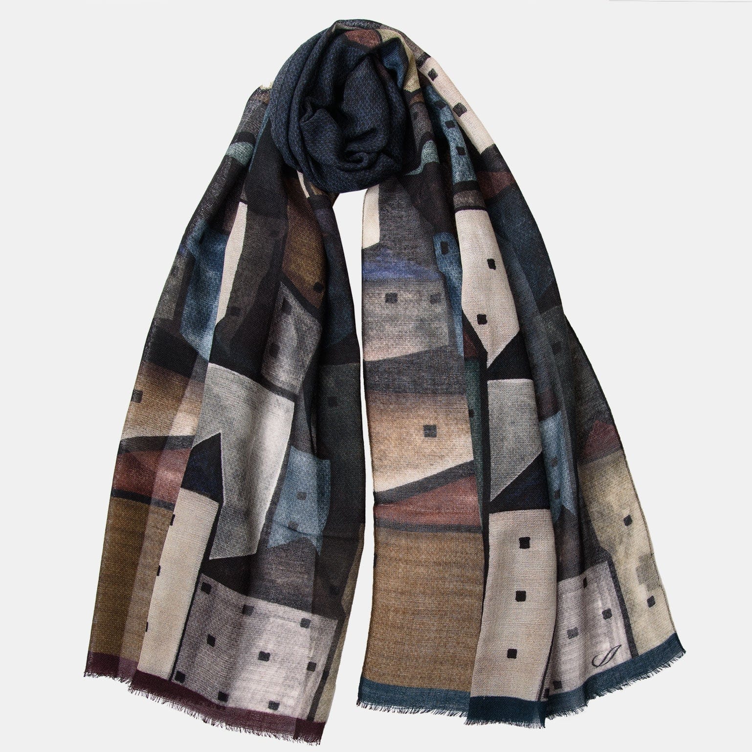 Villaggio - Wool Scarf - Navy