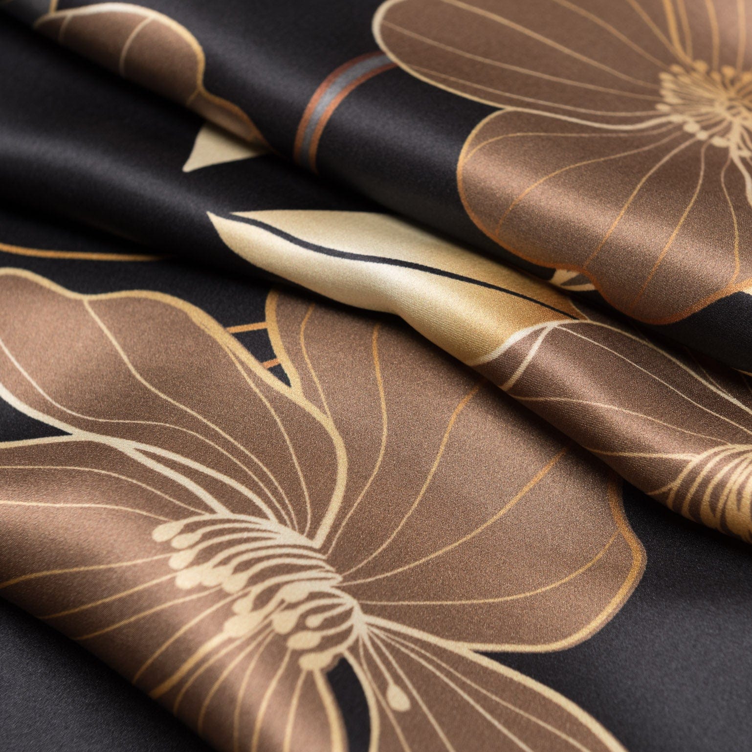 Laura - Silk Scarf Shawl - Black