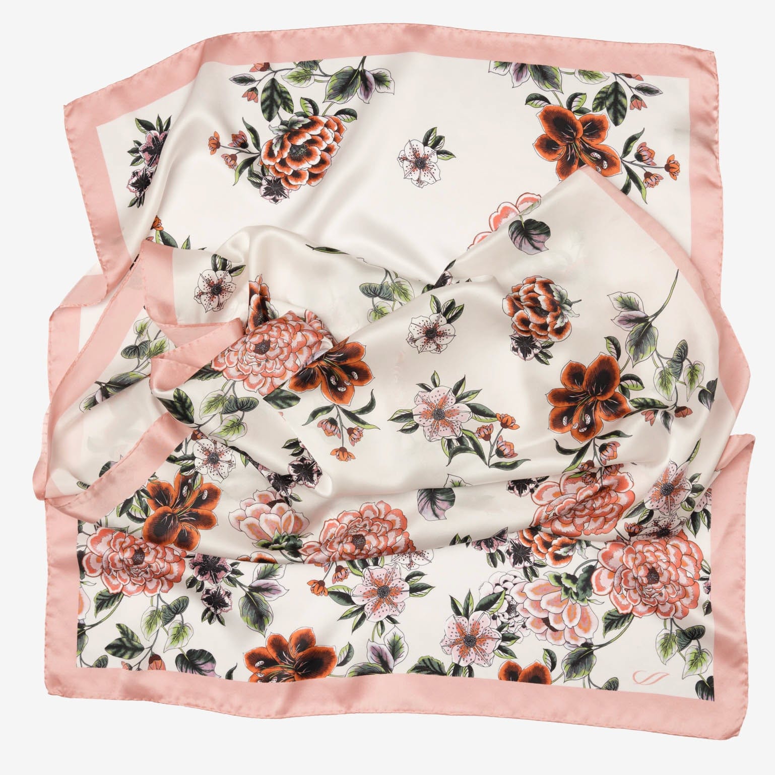 Bella - Silk Scarf Shawl - Rose
