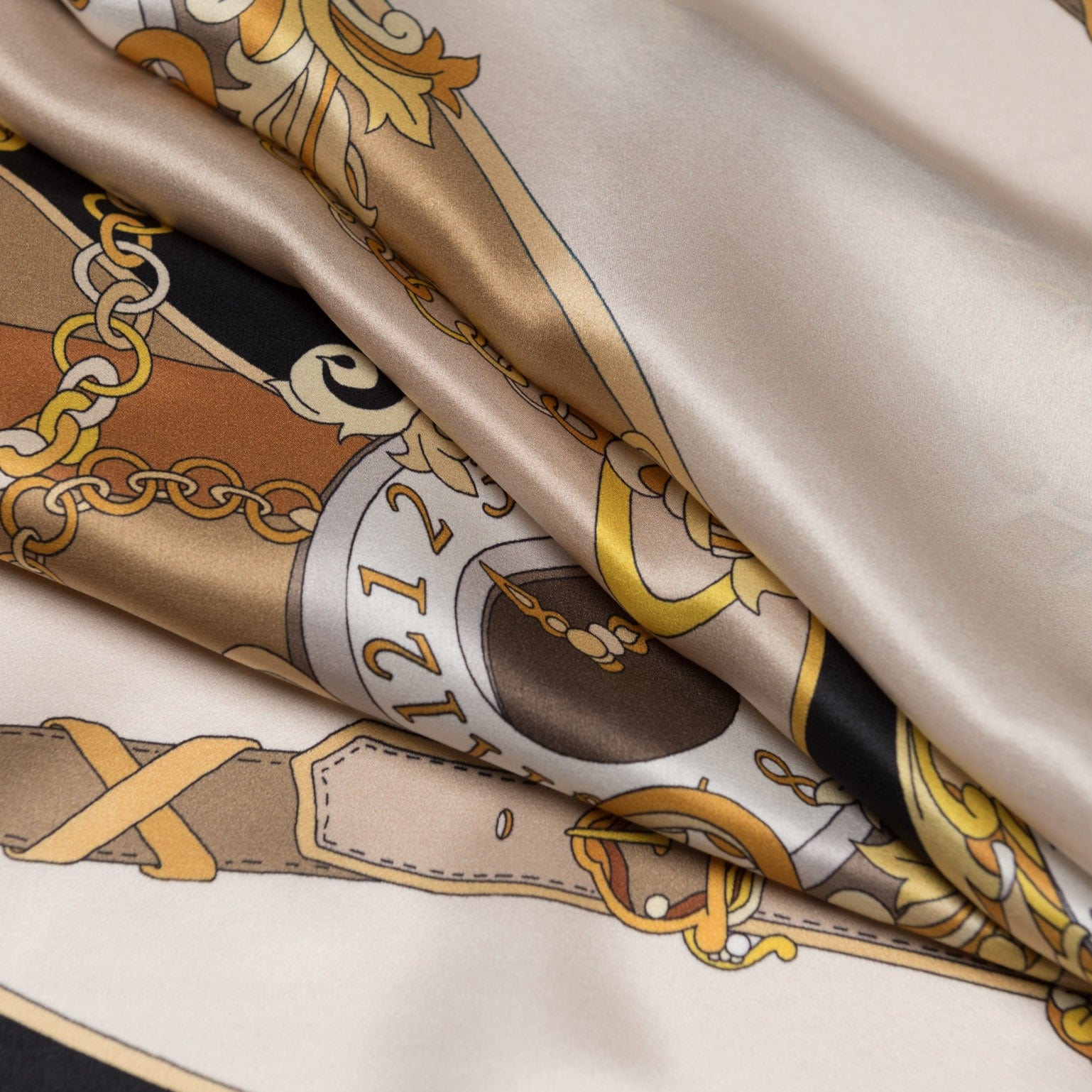 Moment in Time - Silk Foulard - Gold