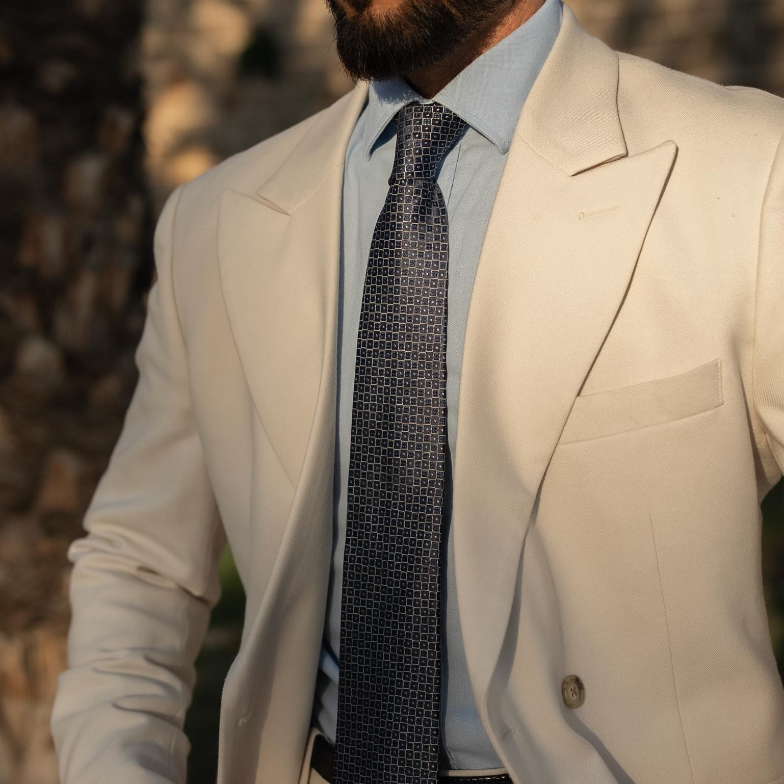 Ravenna - Silk Jacquard Tie - Blue