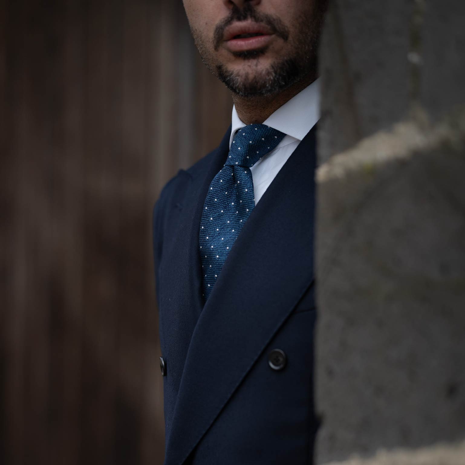 Mattei - Silk Grenadine Tie - Blue