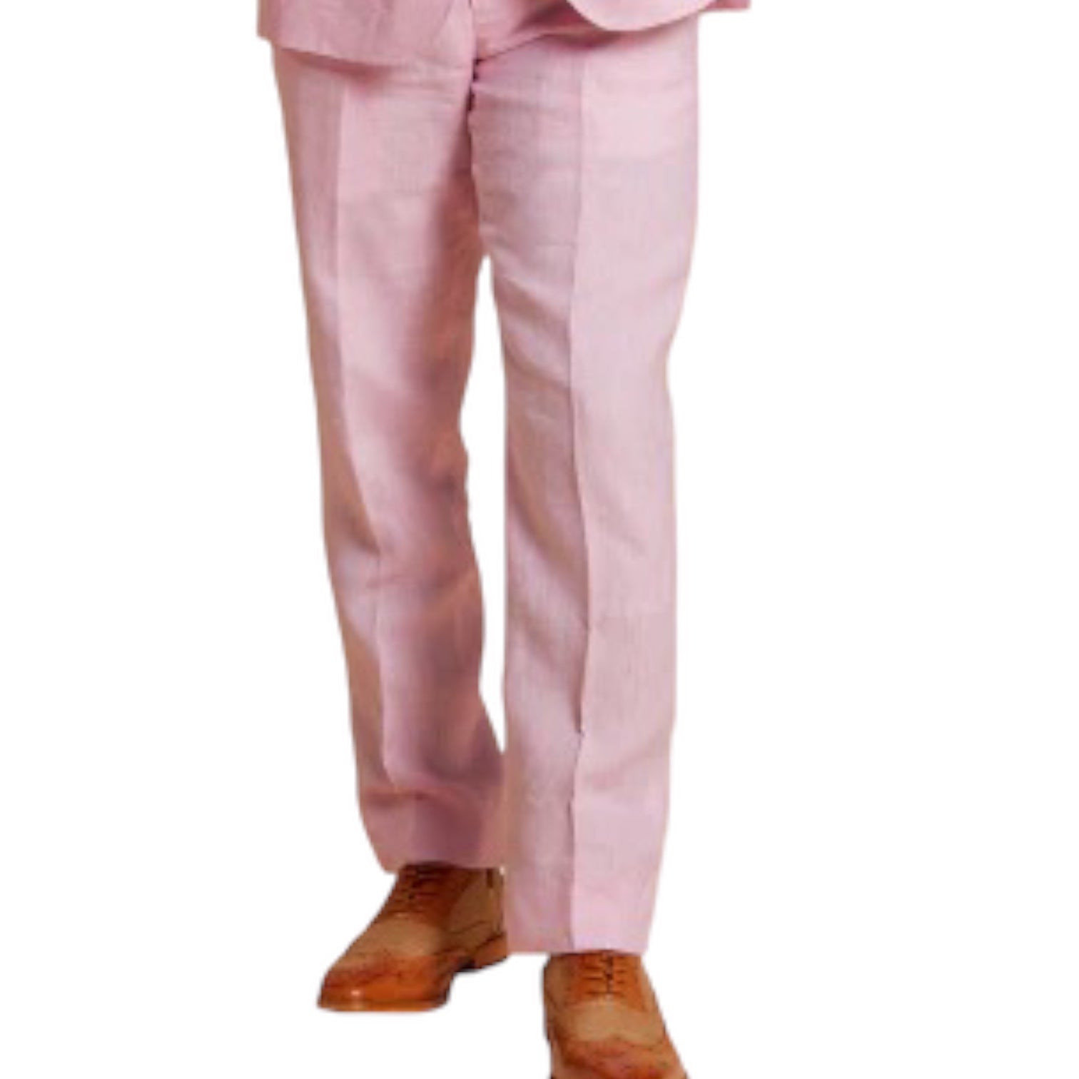mens pink dress pants Inserch premium linen pant (Desert Rose ) 44