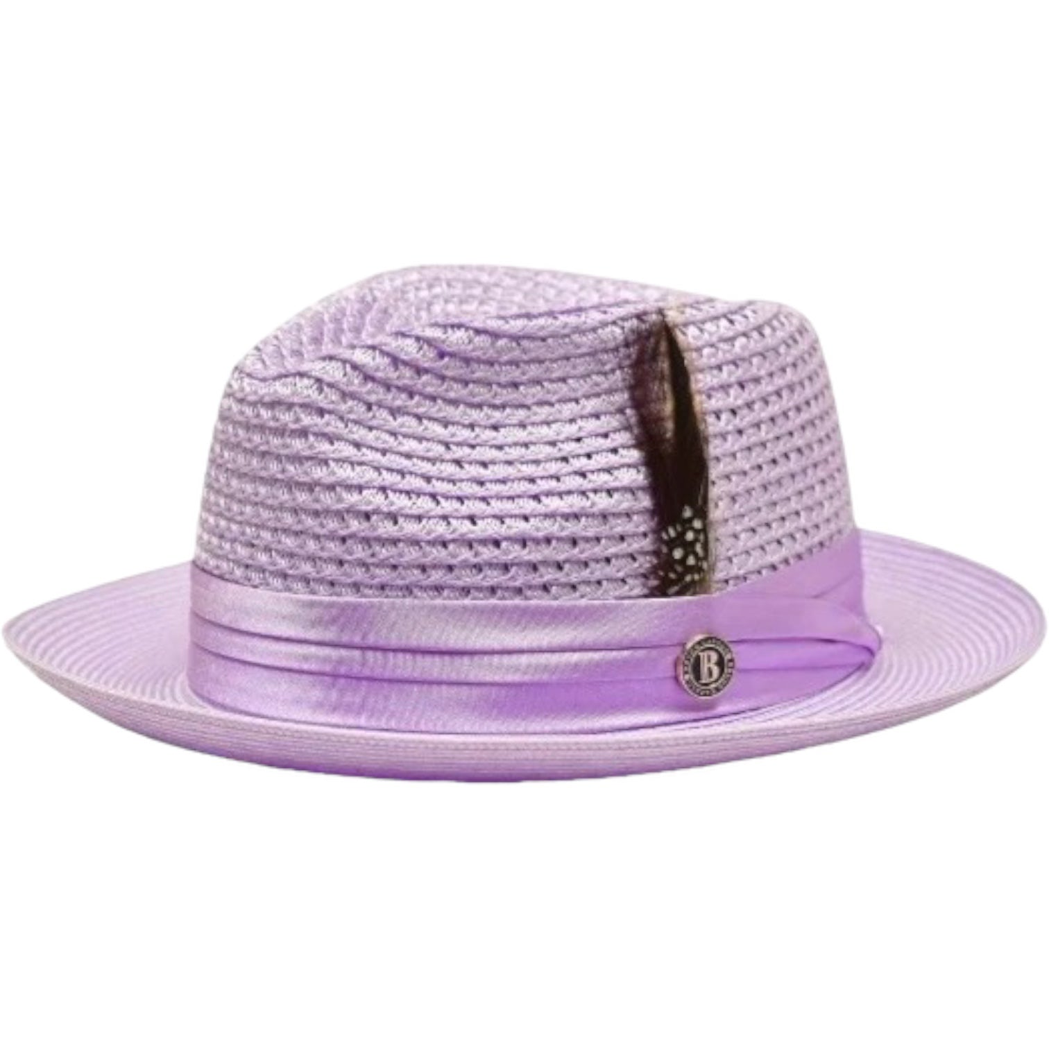 Bruno Straw "Julian" Hat (Lavender)