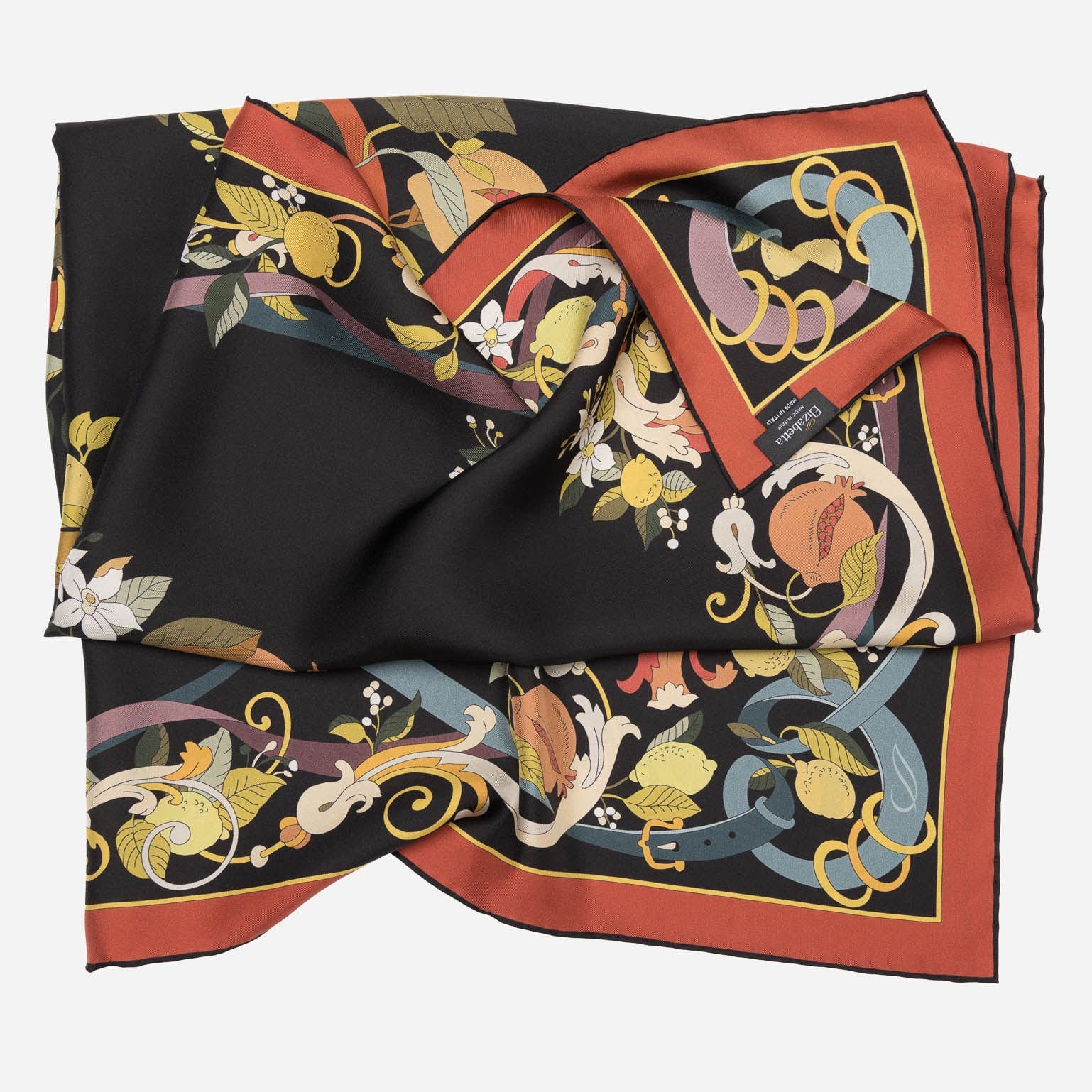 Anthea - Silk Foulard - Black