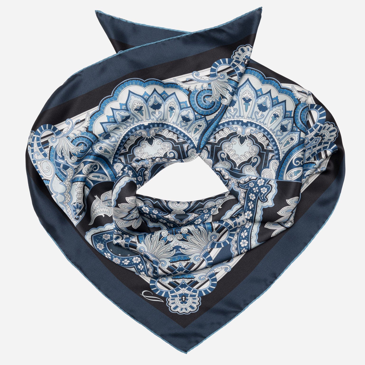 Malta - Silk Foulard - Royal Blue