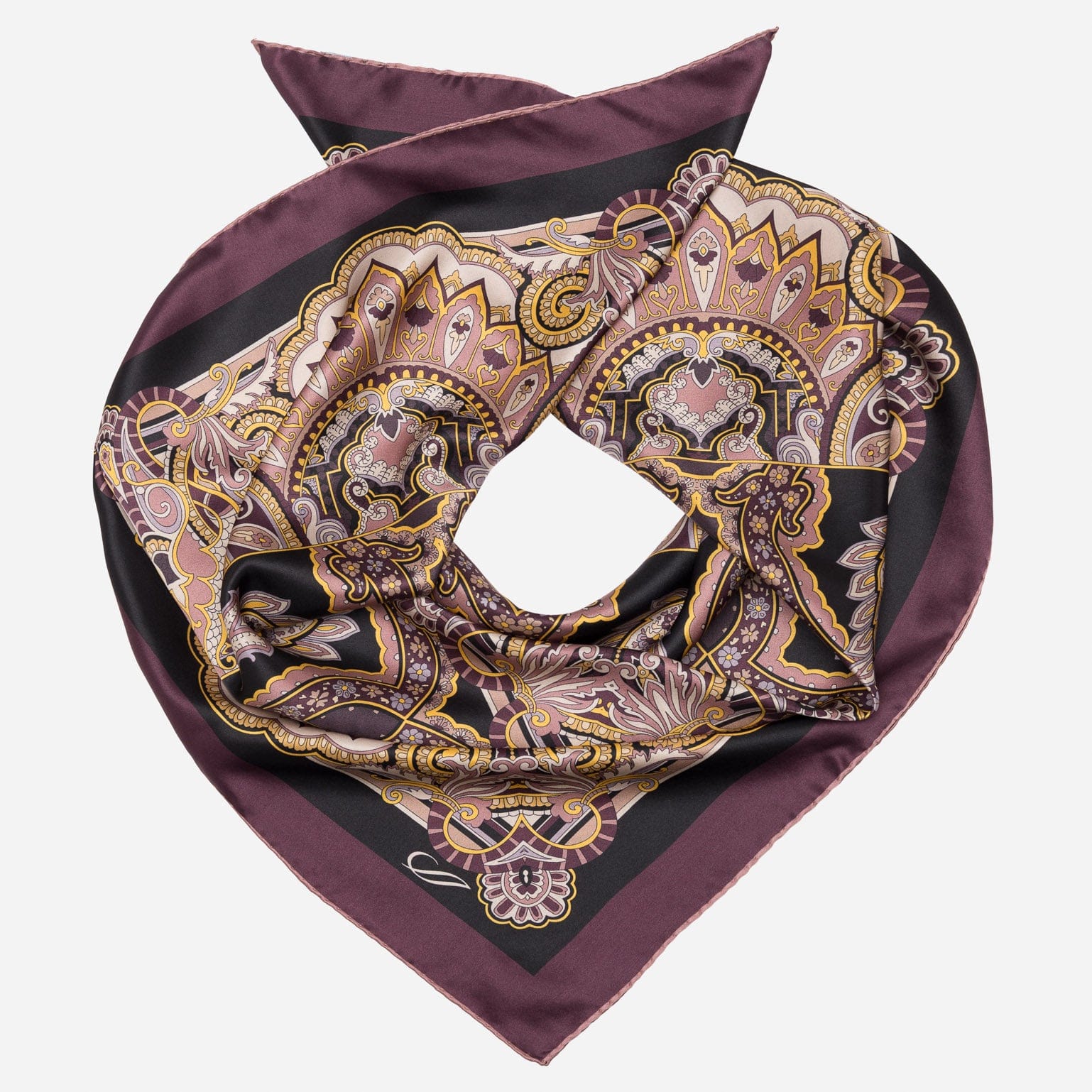 Malta - Silk Foulard - Plum