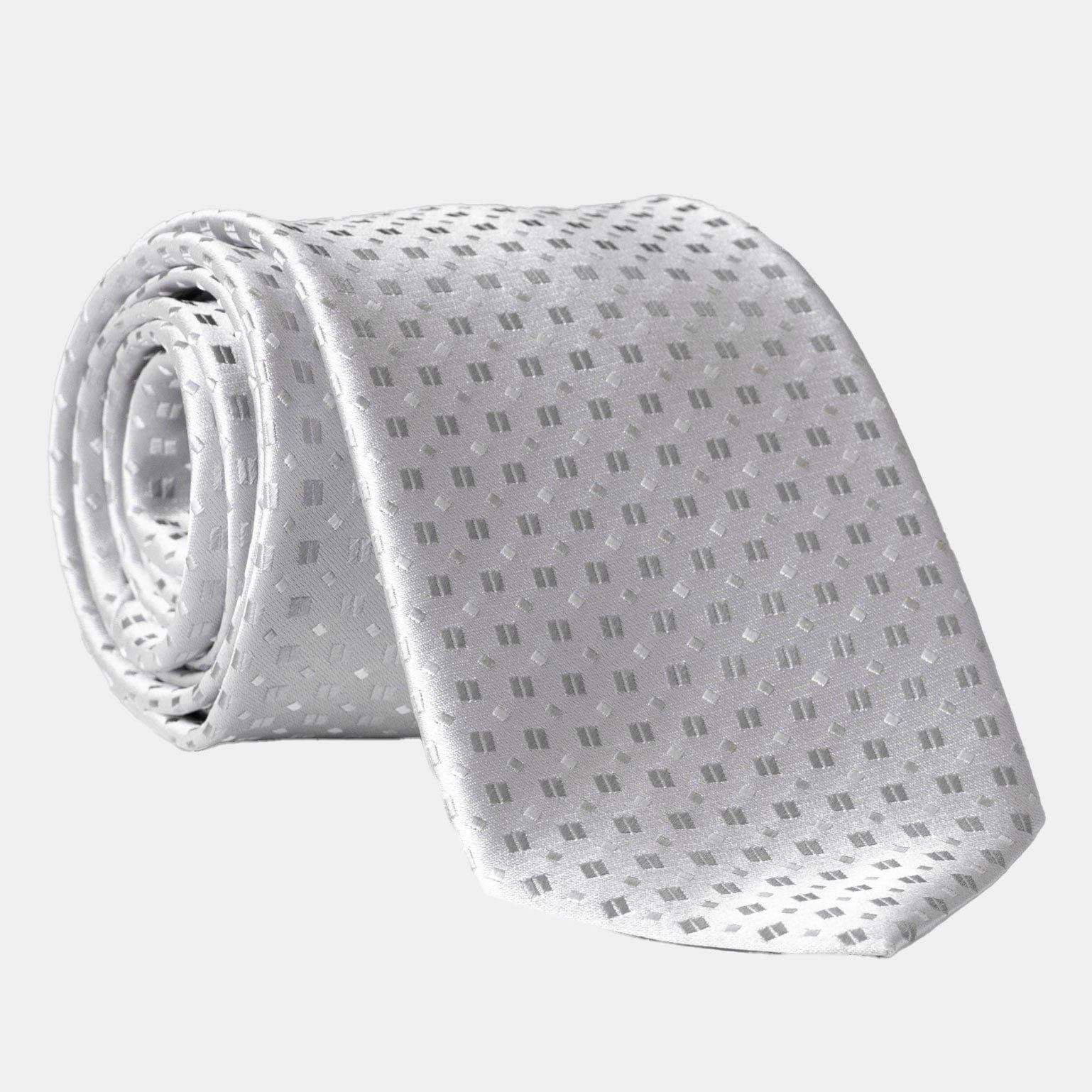 Barbera - Silk Jacquard Tie - Silver