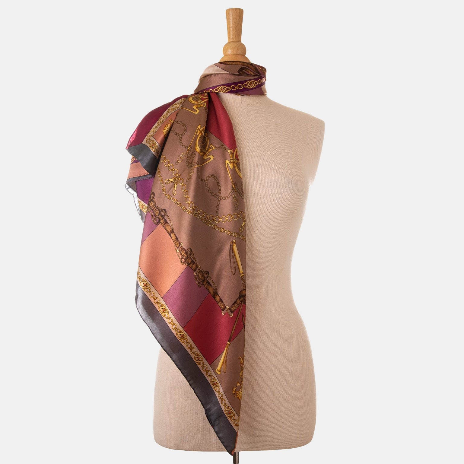 Gabriella - Silk Foulard - Rosewood