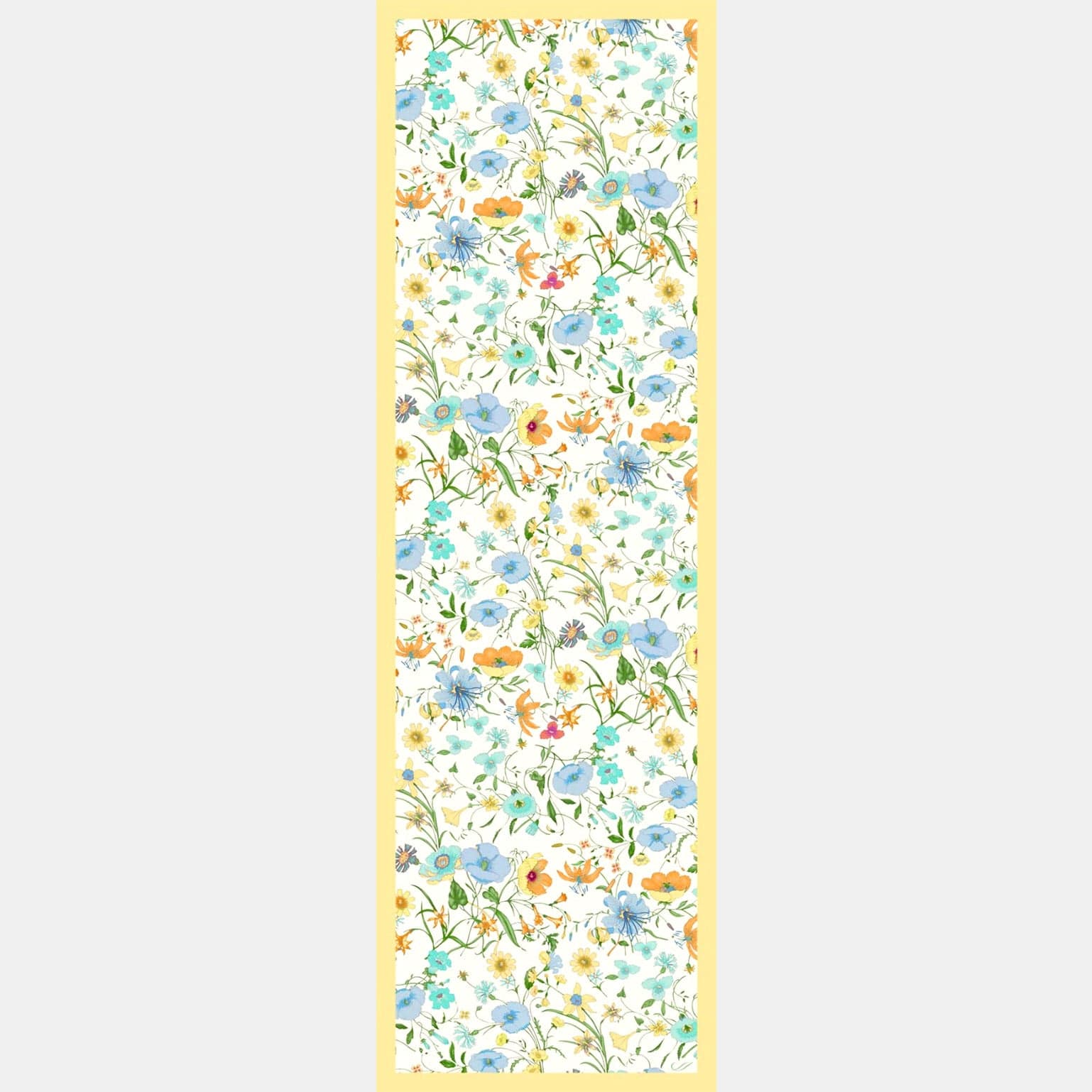 Primavera - Long Silk Scarf - Yellow
