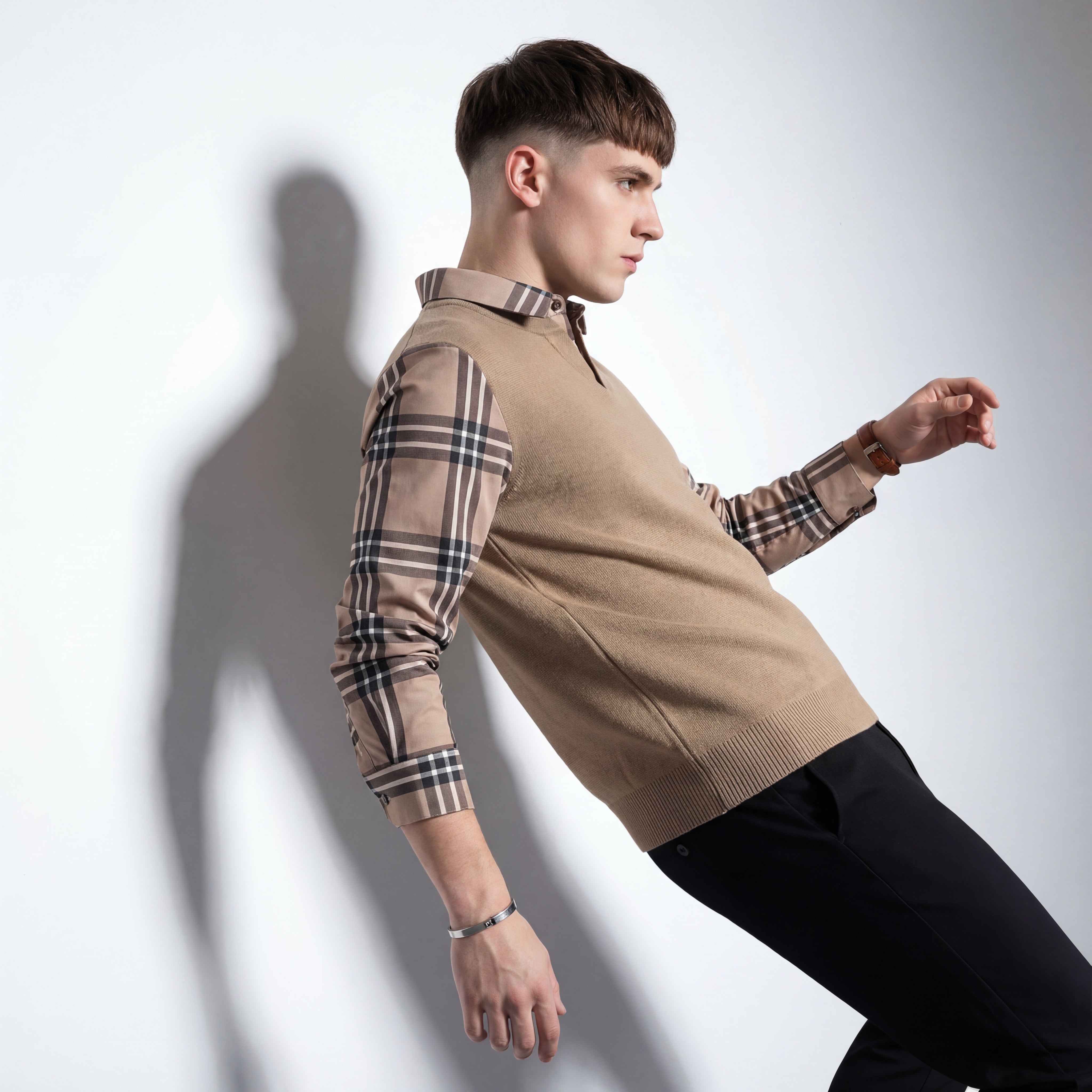 Hybrid Knit LS Shirt KHAKI