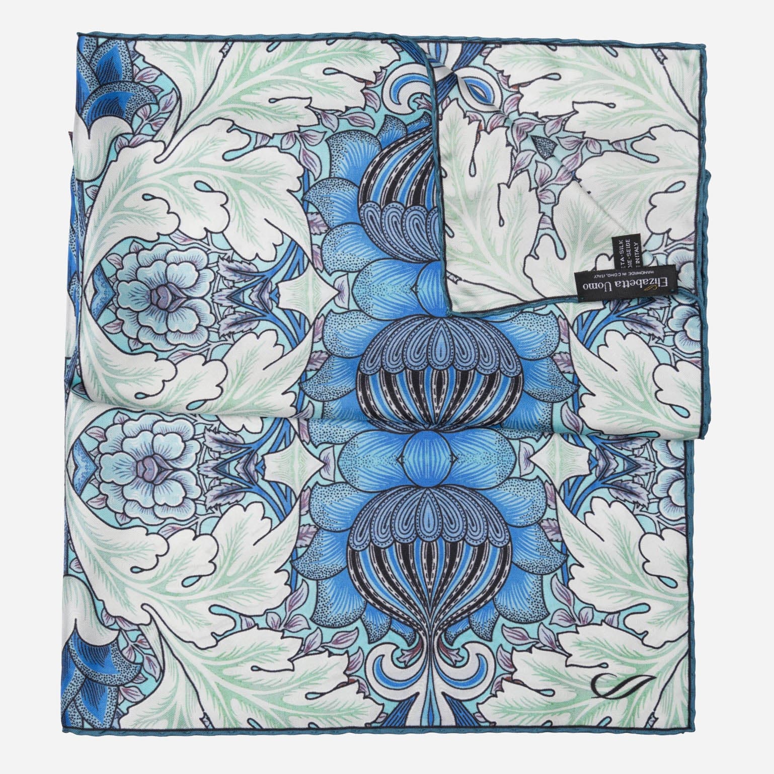 St. James - Silk Neckerchief - Blue and Mint