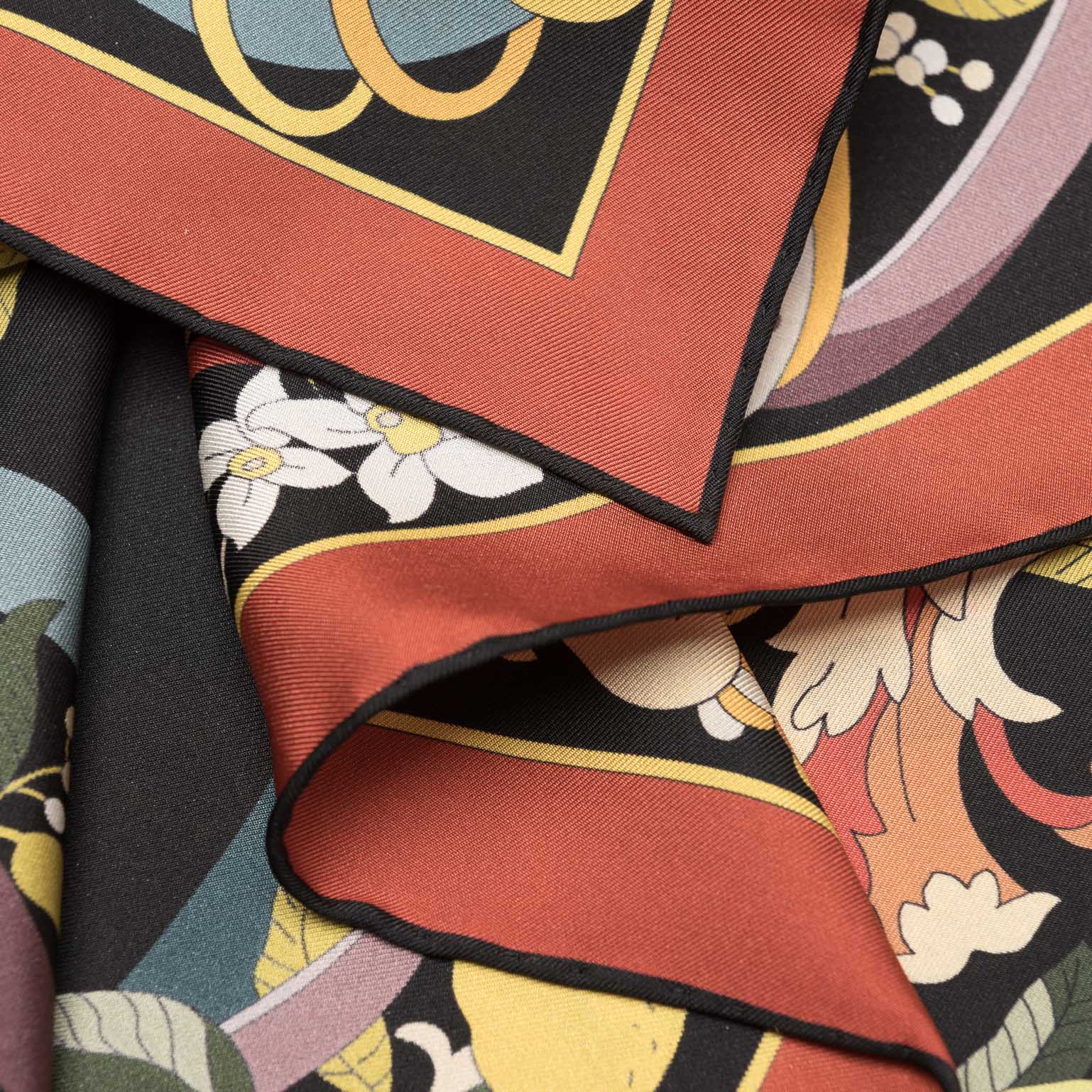 Anthea - Silk Foulard - Black