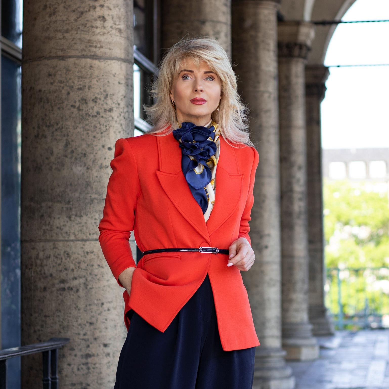 Vittoria - Silk Foulard - Blue