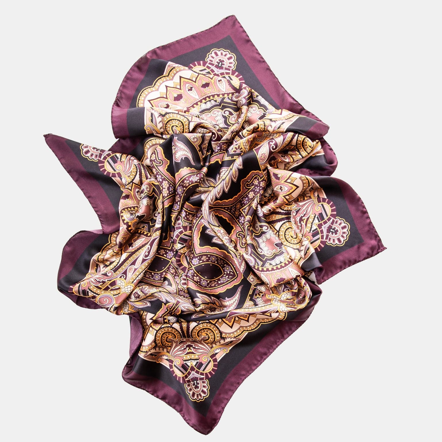 Malta - Silk Foulard - Plum