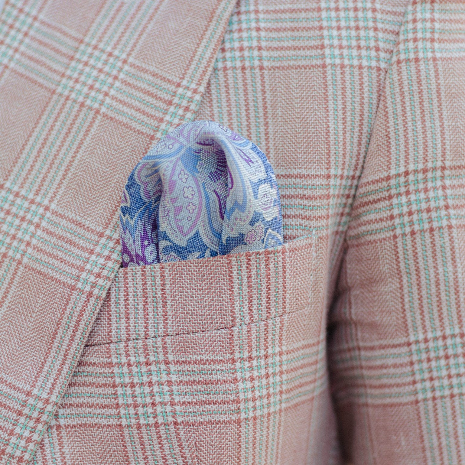 Assisi - Double Sided Silk Pocket Square - Lavender