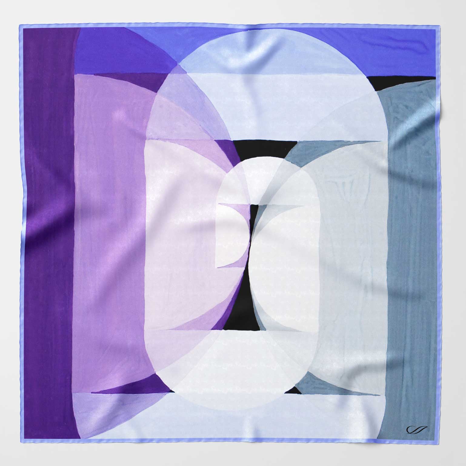 Harmony - Silk Pocket Square - Blue