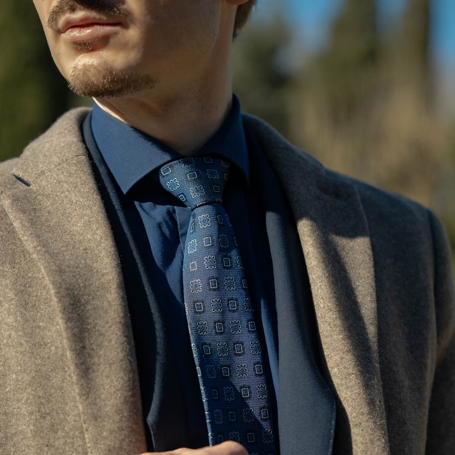 Trento - Silk Jacquard Tie - Blue