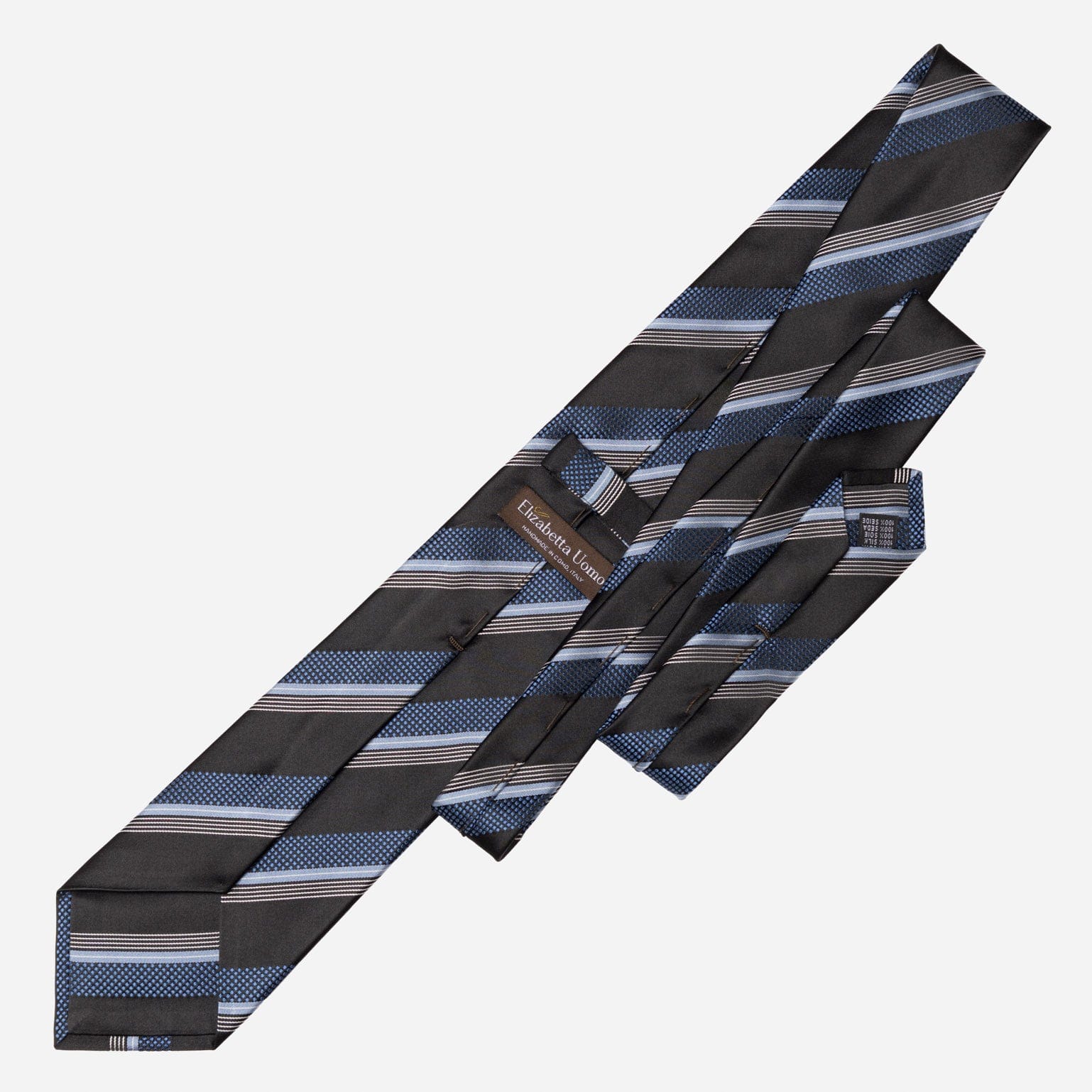 Corso - Silk Jacquard Tie - Black & Blue