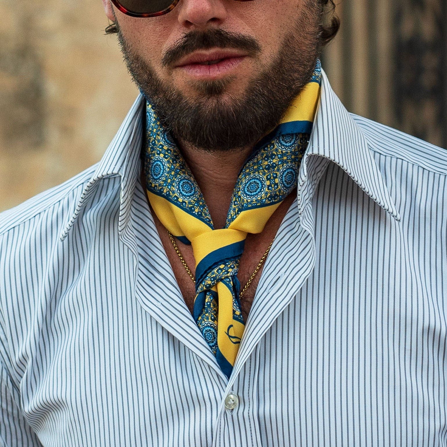 Lucca - Silk Neckerchief - Yellow