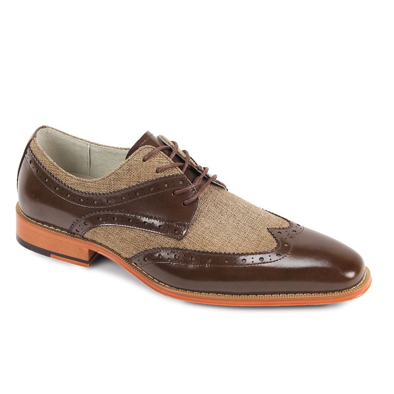 Giovanni NICO Men’s Wingtip Leather Oxford Dress Shoe – Choc Brown