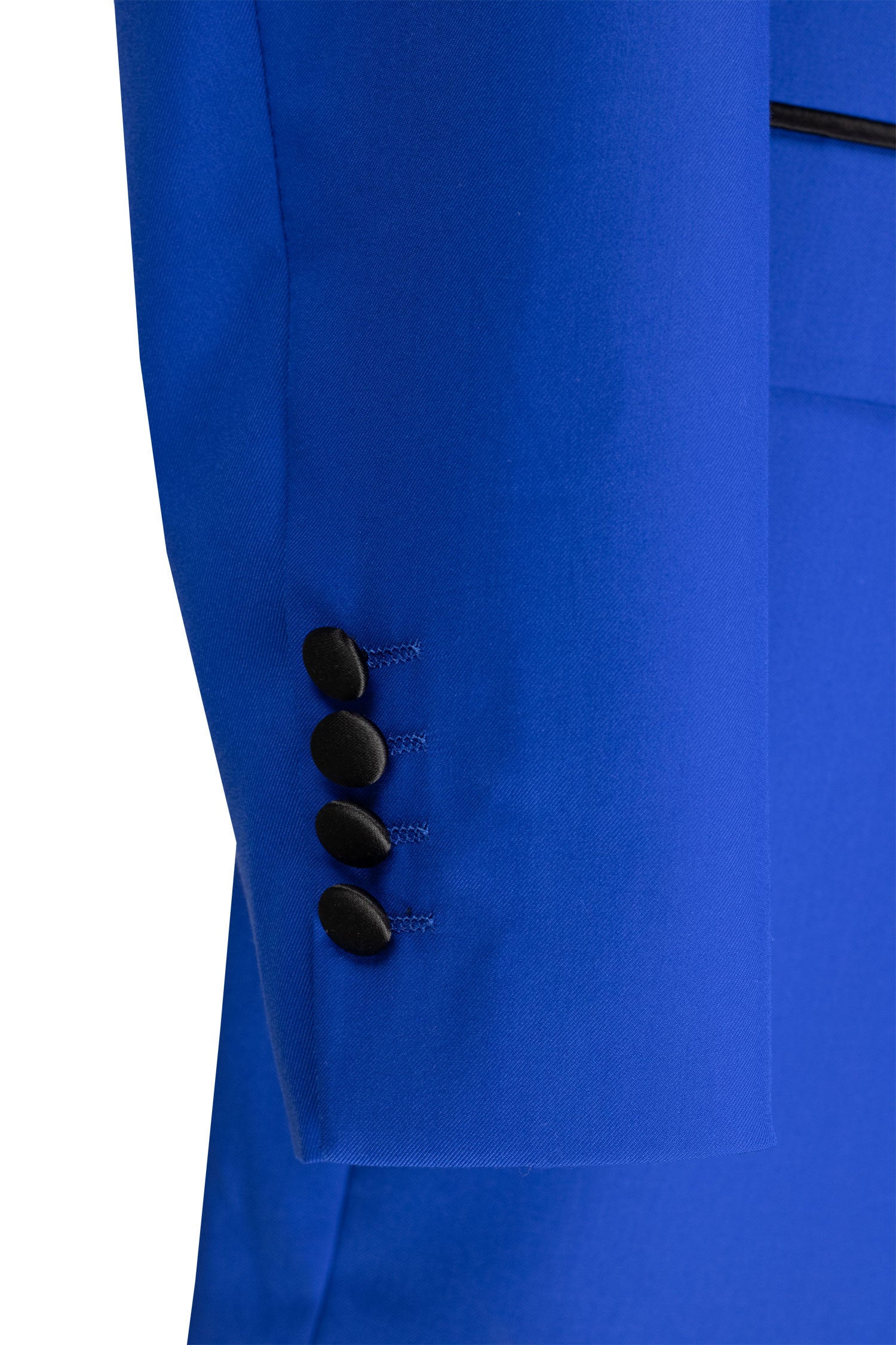 Men’s Regular Fit Double Breasted Tuxedo with Satin Lapel & Bow Tie - Royal Blue TDB900