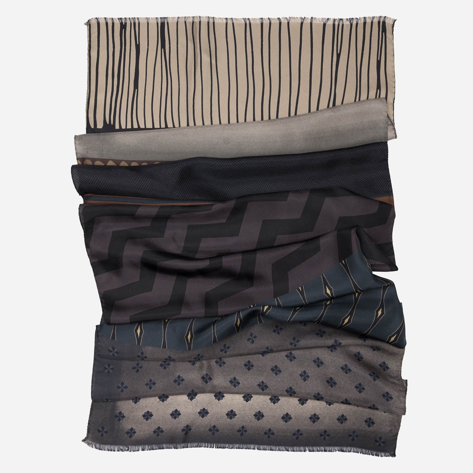 Atri - Long Silk Scarf - Plum