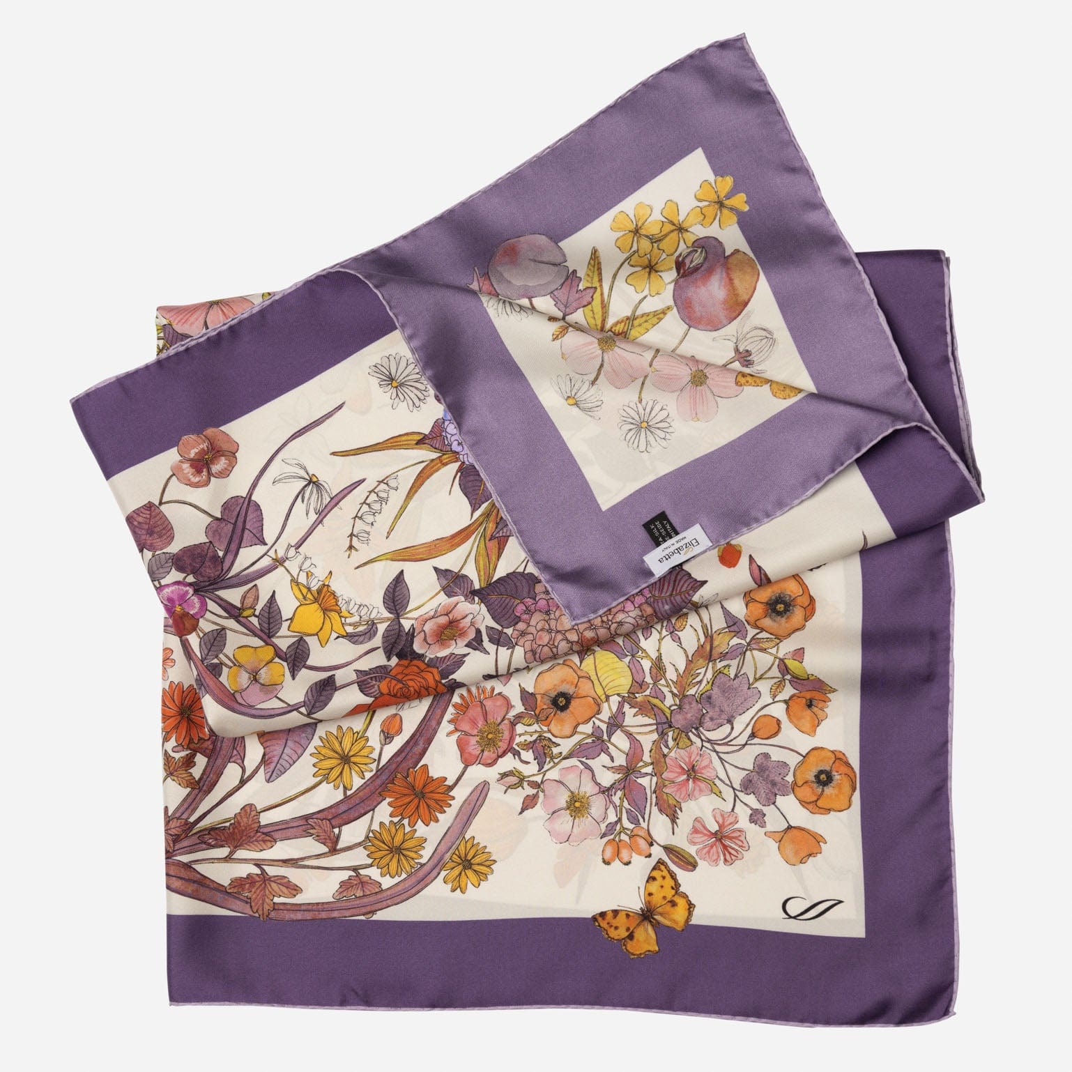 Flora - Silk Foulard - Violet