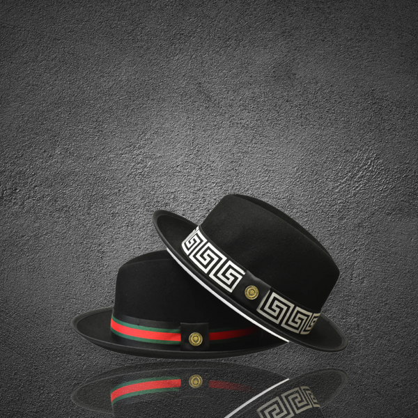 Bruno Designer Wool Hat "Elite" (Black/Green/Red)