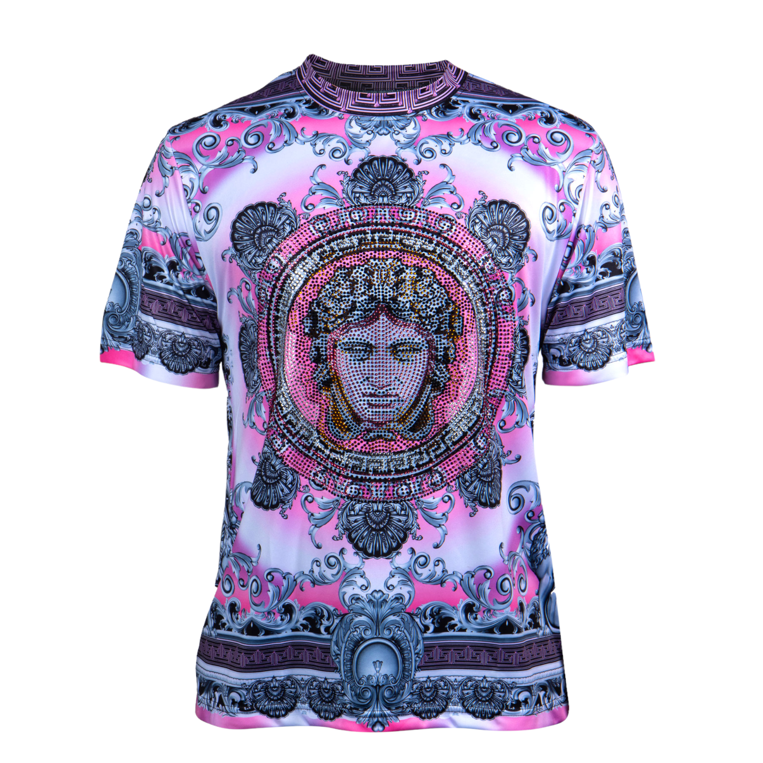 Prestige "Hot Fix" Logo Crew Neck (Pink/Multi) 701