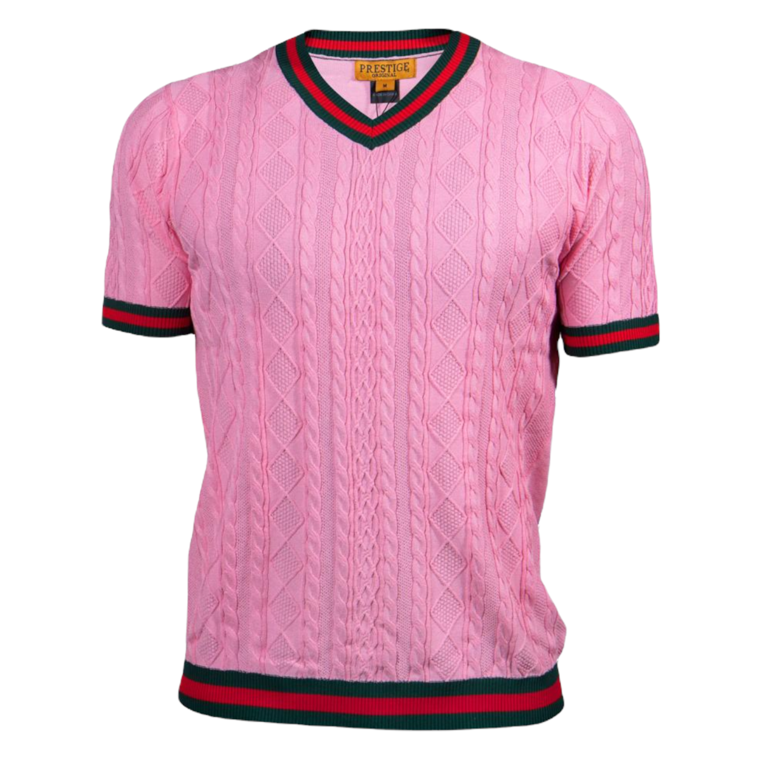 Prestige "Vette 2.0" V-Neck Luxury Knit (Pink/Red/Green) 135