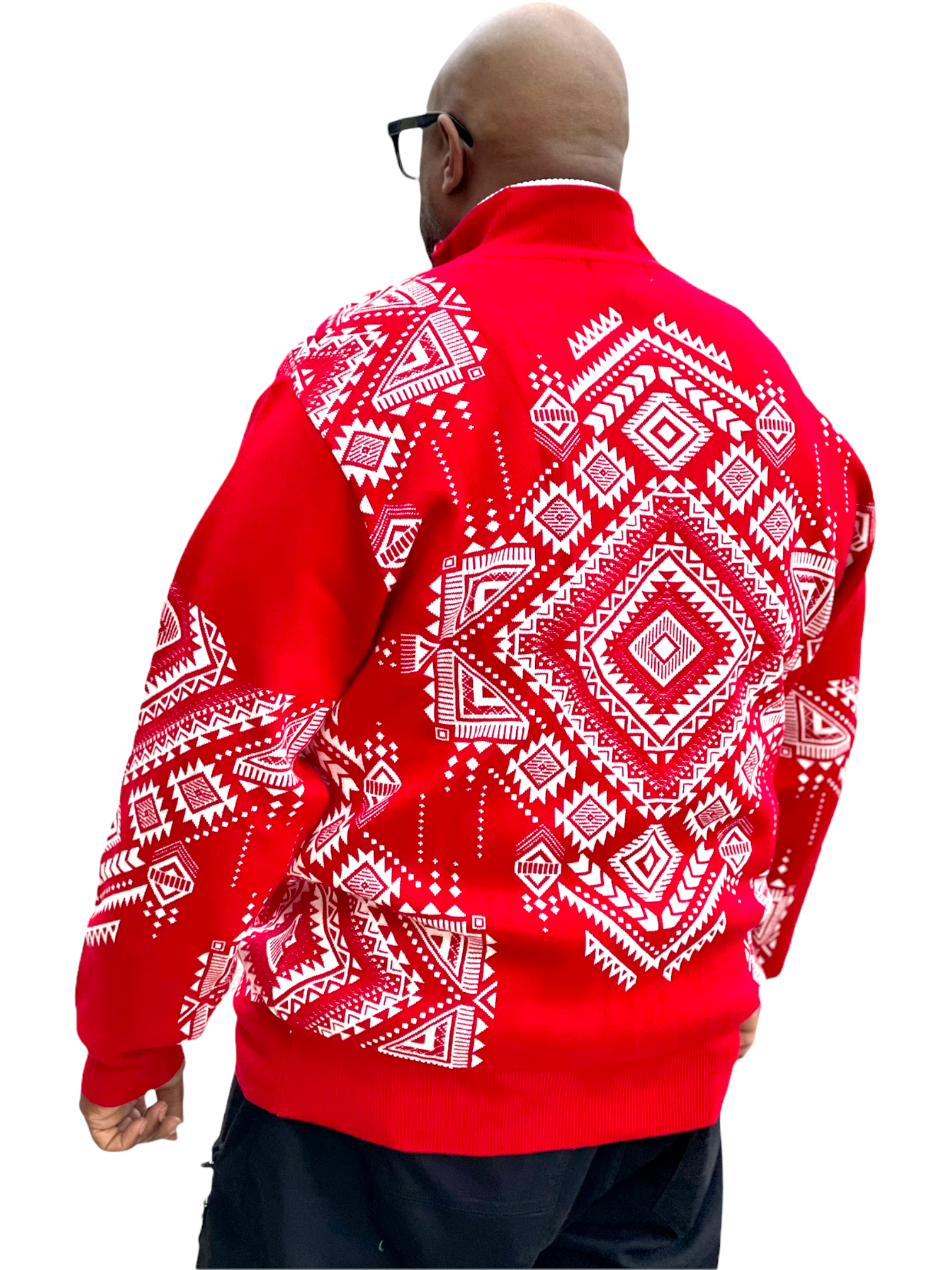 Silversilk "Avalanche" Zip Cardigan (Red/White) 2108