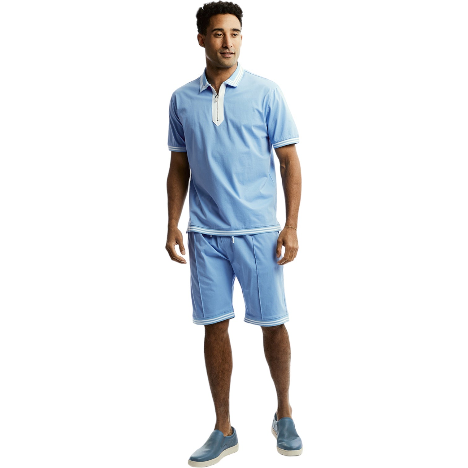 Stacy adams short set (Sky Blue) 3848