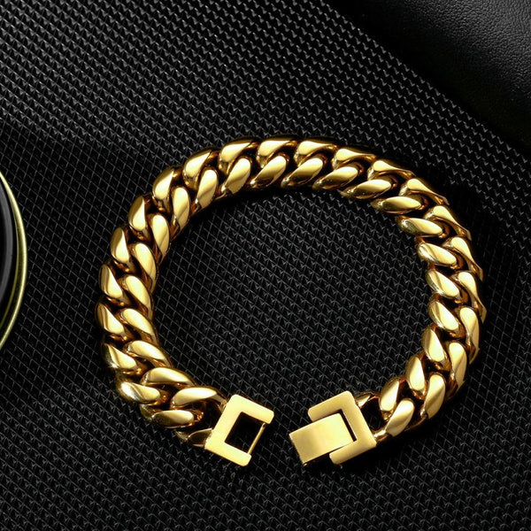 KALIKO cuban link "Delray" bracelet (gold) 12mm
