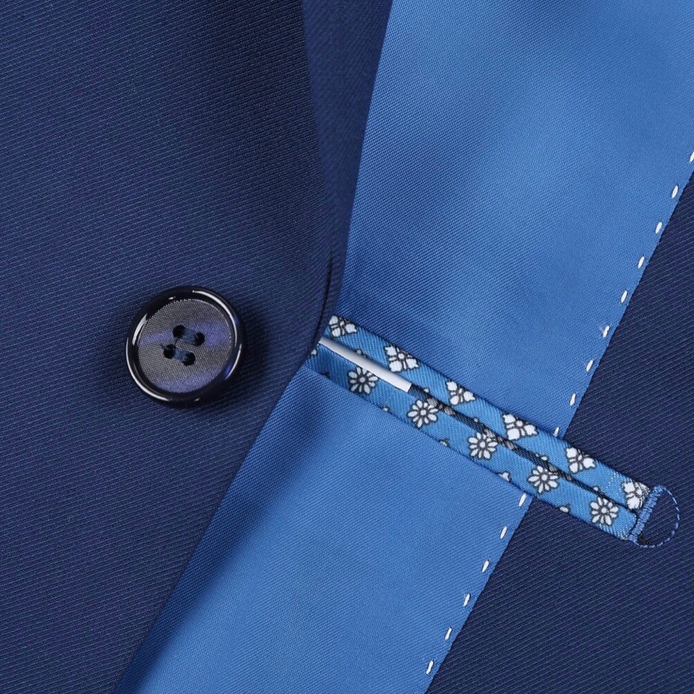 Modern Tailored Fit Suit (Navy) 201-19
