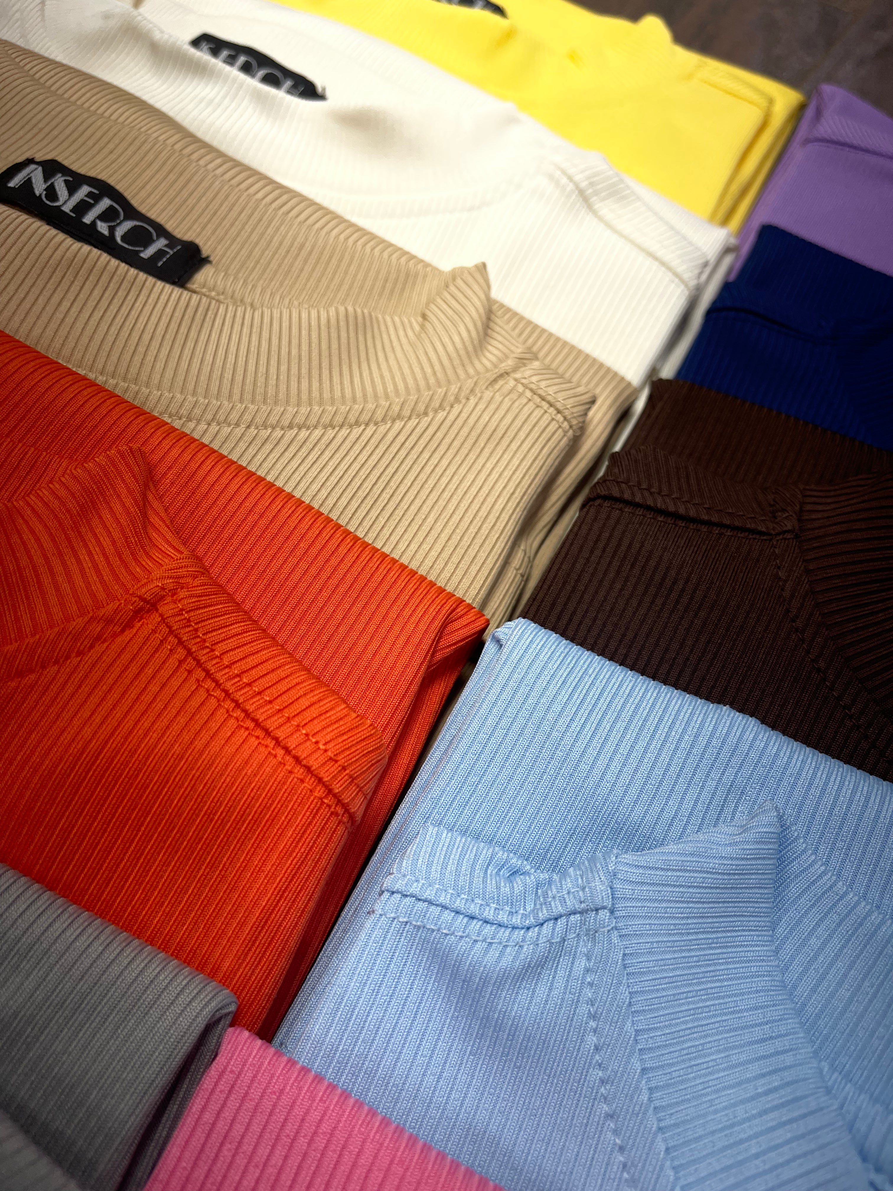 Inserch Men’s Short Sleeve Mock Neck Sweater - Summer Pink