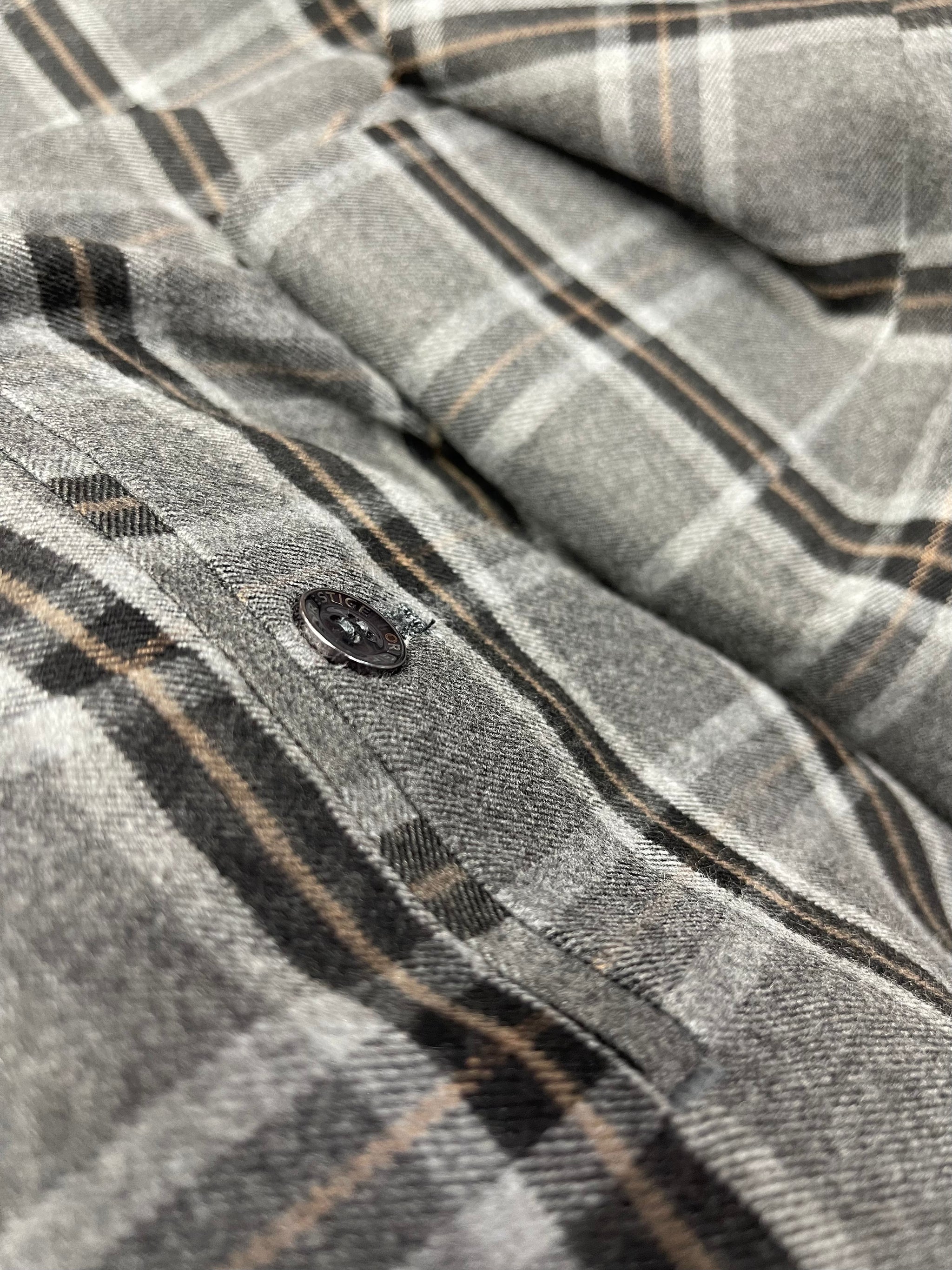 Prestige Mens Gray/Beige Plaid Dress Pants  Charcoal 1 40