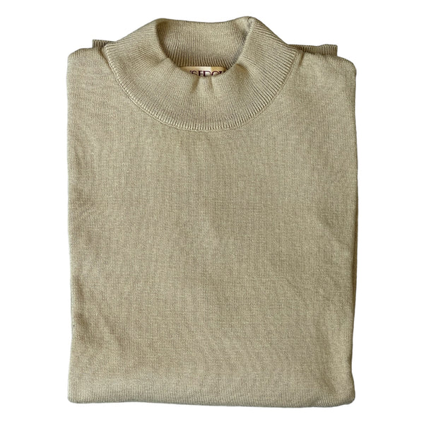 Inserch Cotton Blend Mock Sweater (Coffee)