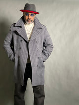 Canuti DB 3/4 Length "Clayton" Peacoat (Gray)