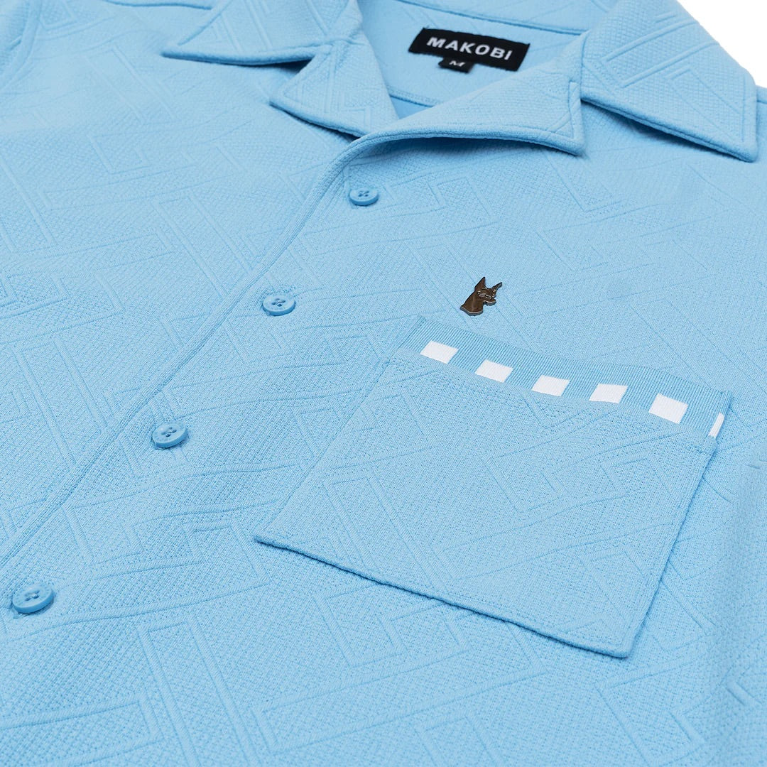 Makobi "Embossed" Shirt (Blue) 863