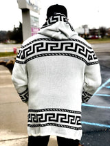 OIM "King" Cardigan 3/4 Length Sweater Jacket (White)